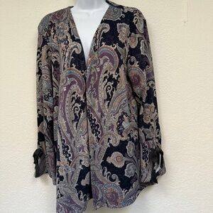 NWT Westport Dressbarn XL Paisley Cardigan